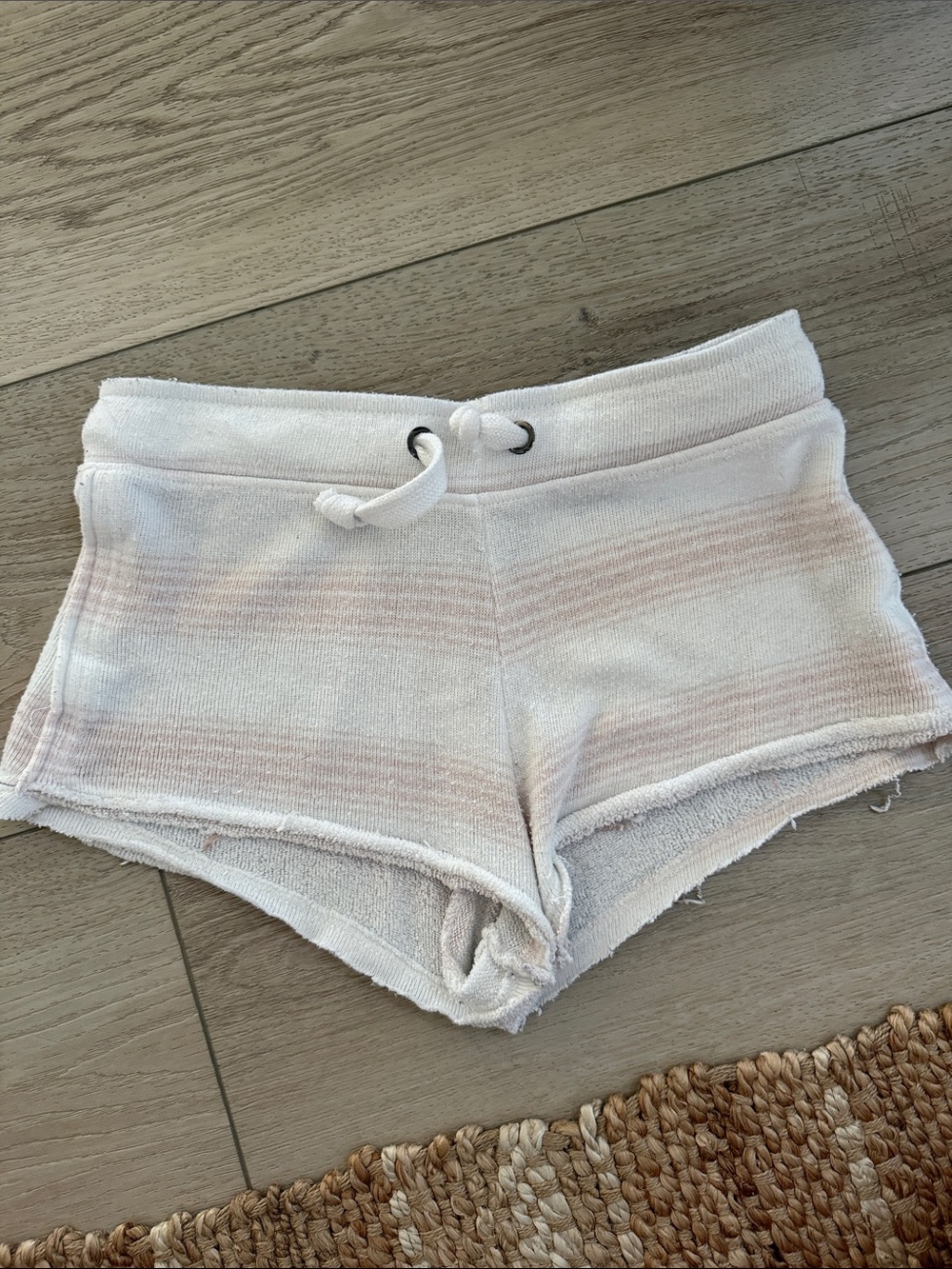 Ocean Drive Stripe Raw Hem Shorts